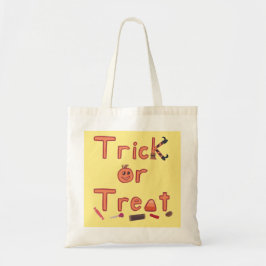 Trick, Treat Broom Witch Ben Candy Halloween Bag Tygkasse
