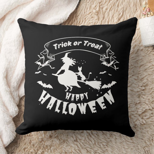 Trick & Treat Halloween Kudde (Filt)