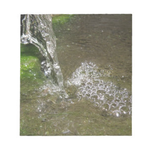 Trickling Waterfall Bubbling Vatten Anteckningsblo Anteckningsblock
