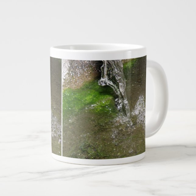 Trickling Waterfall Bubbling Vatten Mugg Jumbo Mugg (Framsida höger)