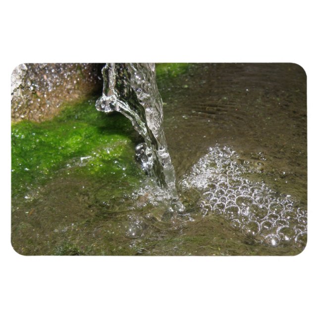 Trickling Waterfall Bubbling Vatten Premium Magnet (Horisontell)