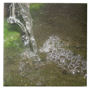 Trickling Waterfall Bubbling Vatten Tile Kakelplatta