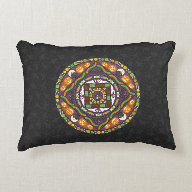 Tricks and Treats Mandala Dekorationskudde Prydnadskudde (Framsidan)