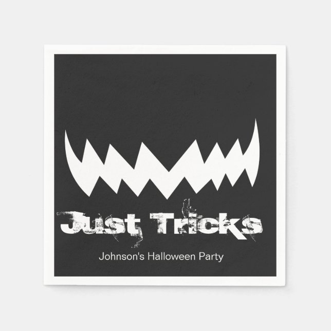 Tricks bara Evil Smile Halloween Pappersservett (Framsidan)