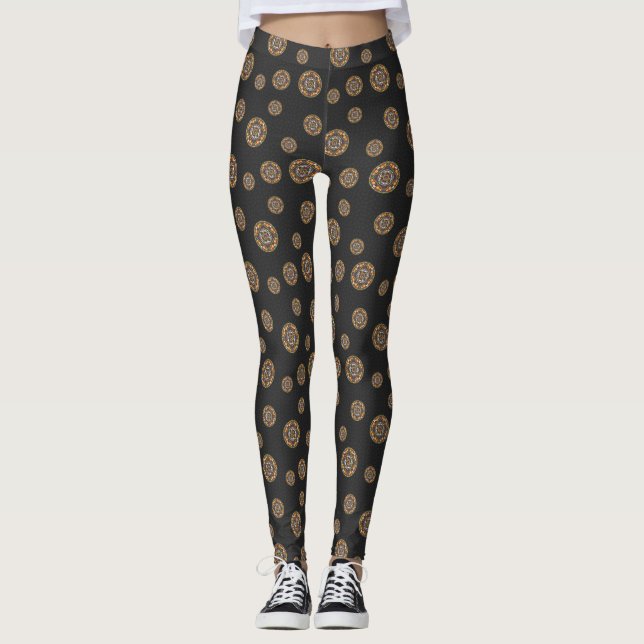 Tricks och Treats Mandala Leggings (Framsida)