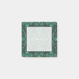 Trickster Green Abstrakt Indien Bläck Konst Post-it Block