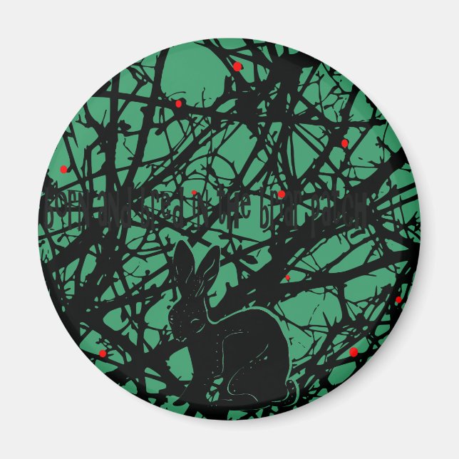 Trickster Rabbit i Briar Patch Magnet (Framsidan)