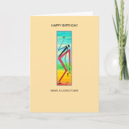 Tricky African Dancer Grattis på födelsedagen Kort