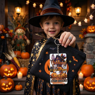 Tricky eller Treaty Kids Halloween Akrylnyckelring