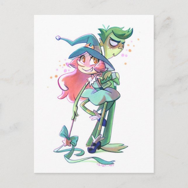 Tricky och Gorf Vykort (Framsida)