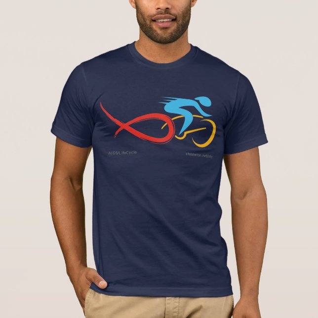 Tricolor AIDS-/LifeCycleskjorta - T Shirt (Framsida)