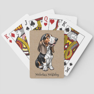 Tricolor Basset Hound Casinokort