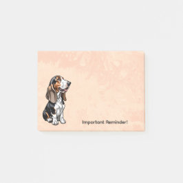 Tricolor Basset Hound Post-it Block