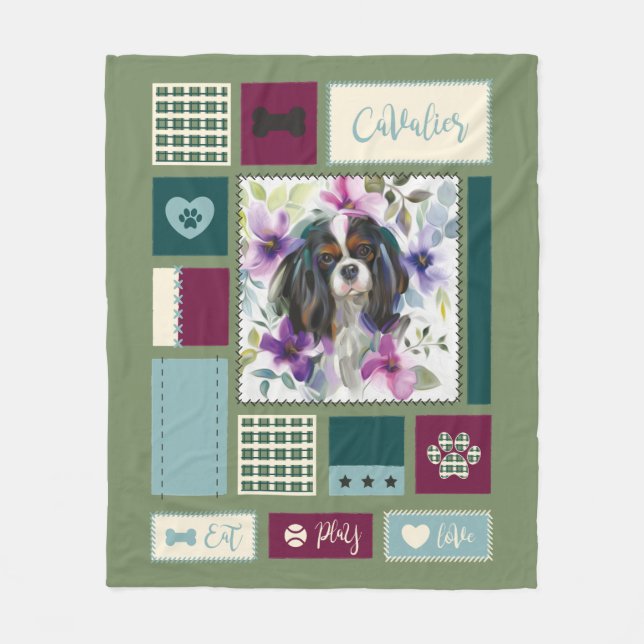 Tricolor Cavalier-filt| Medel Fleecefilt (Framsidan)