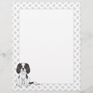 Tricolor Cavalier King Charles Spaniel Hund & Tass Brevhuvud