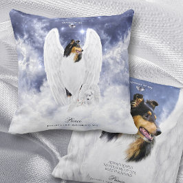 Tricolor Collie Angel in Hund Heaven - Pet Memoria Kudde
