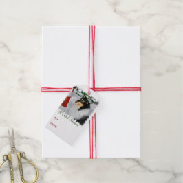 Tricolor Collie Möts jultomten Presentetikett