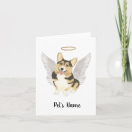 Tricolor Corgi Sympathy Memorial Kort