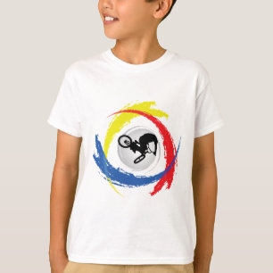 Tricolor Emblem för BMX T Shirt