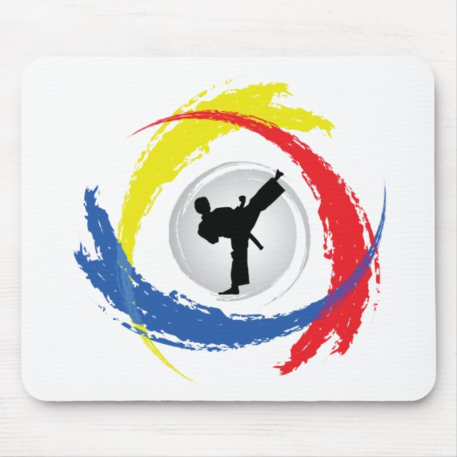 Tricolor Emblem för Karate Musmatta (Framsidan)