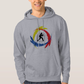 Tricolor Emblem för Paintball Sweatshirt Med Luva
