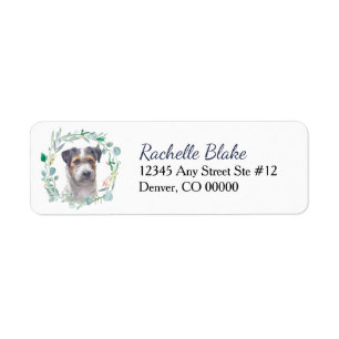 Tricolor Jack Russell Terrier WAN Returadress Etikett