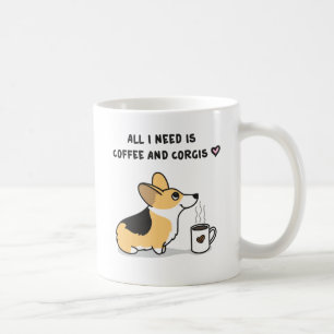 [Tricolor] kaffe & Corgis, Kaffemugg