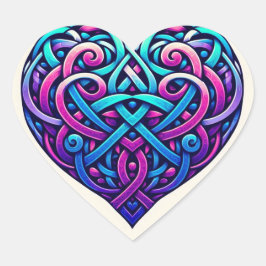 Tricolor Keltiskt Hjärta Hjärtformat Klistermärke