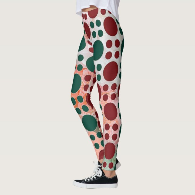 Tricolor Polka dot Leggings (Vänster)