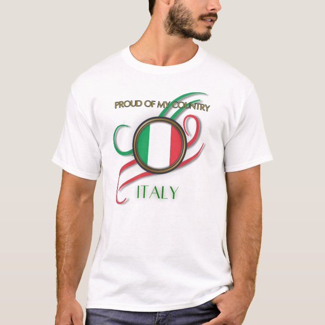 Tricolor-Pride: Italiens anda T Shirt (Framsida)