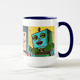 Tricolor robotmugg mugg