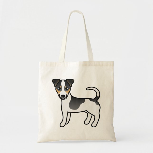 Tricolor Smooth Jackar Jack Russell Terrier Hund Tygkasse (Framsidan)