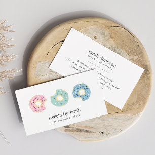 Tricolor Sprinkle Doughnut Visitkort
