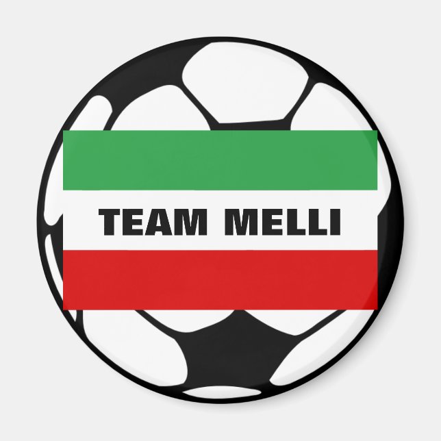 Tricolor ’TEAM MELLI’ Magnet (Framsidan)