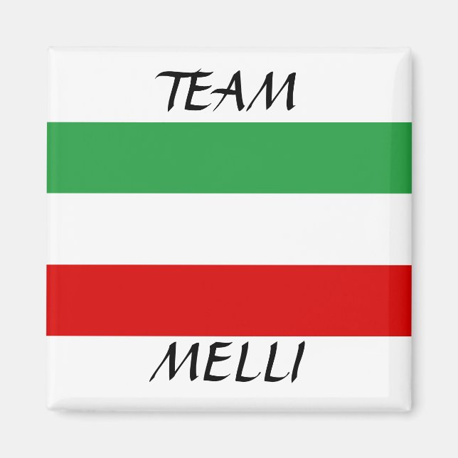 Tricolor ’TEAM MELLI’ Magnet (Framsidan)
