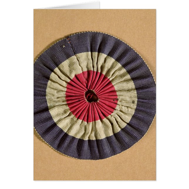 Tricolore rosette hälsningskort (Framsidan)