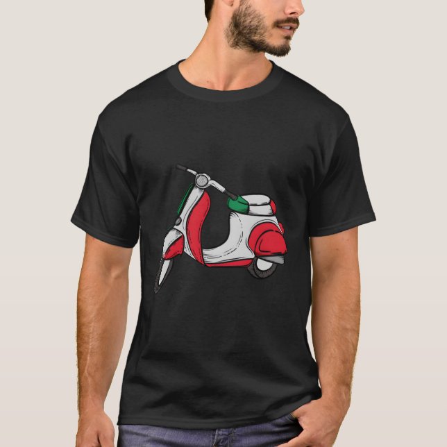 Tricolore Vespa T Shirt (Framsida)
