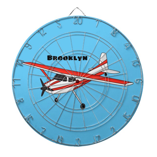Tricycle gear aircraft cartoon  darttavla (Framsidan)