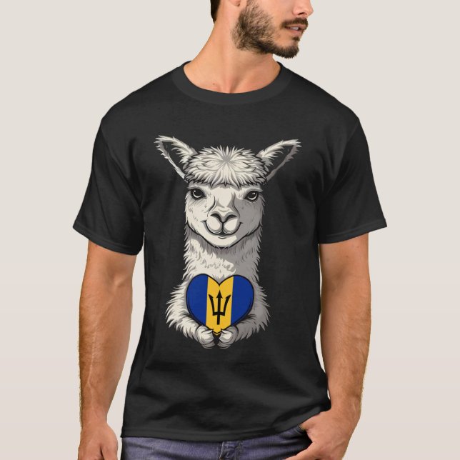 Trident Barbados Alpaca Bajan Roots Bajan Pride Ha T Shirt (Framsida)