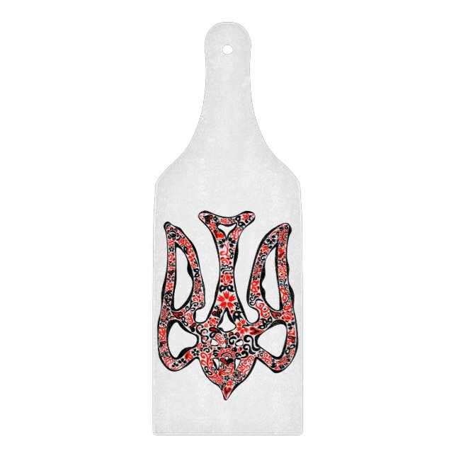 Trident tryzub stililiserad ukrainsk nationell emb (Framsidan)