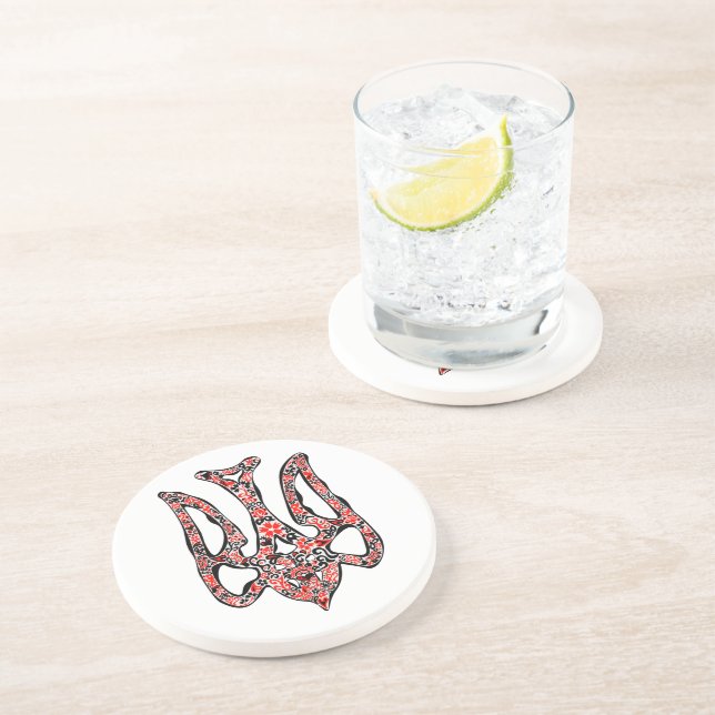 Trident tryzub stililiserad ukrainsk nationell emb underlägg (Sidan)