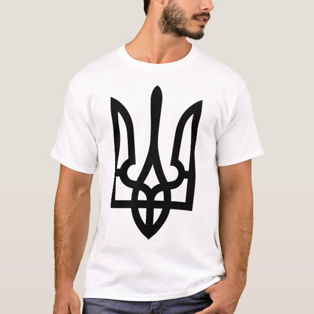 Trident tryzub (tryzub) t shirt (Framsida)
