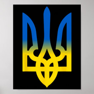 Trident ukrainsk Volodymyr Zelensky President för Poster