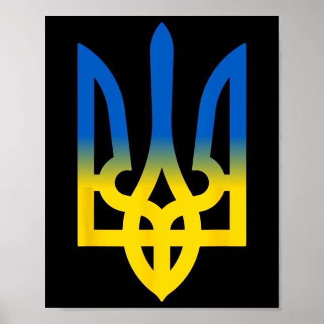Trident ukrainsk Volodymyr Zelensky President för  Poster (Framsidan)