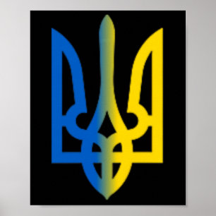 Trident ukrainsk Volodymyr Zelensky president för Poster