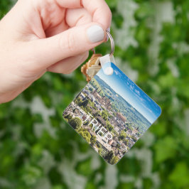 Trier Cityscape Panorama Moselle Tyskland Souvenir Nyckelring