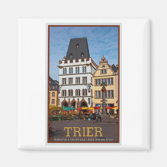 Trier - Hauptmarkt Stone Kor Magnet (Framsidan)