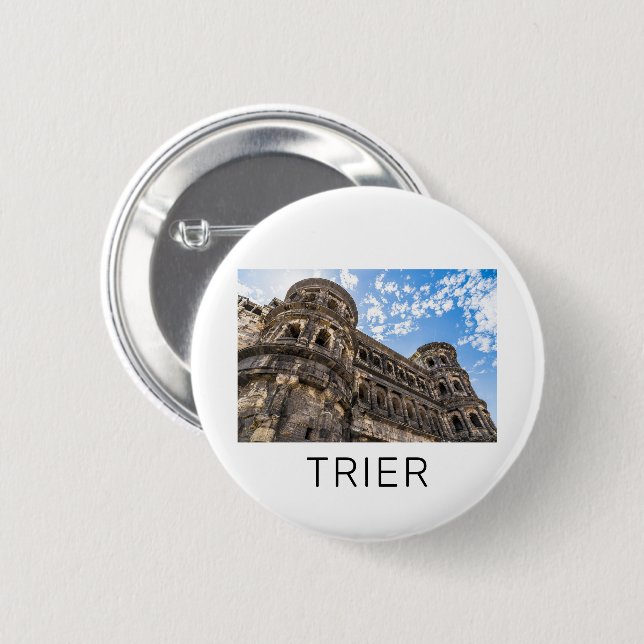 Trier Porta Nigra Rheeland Palatinate Tyskland Knapp (Framsida & baksida)