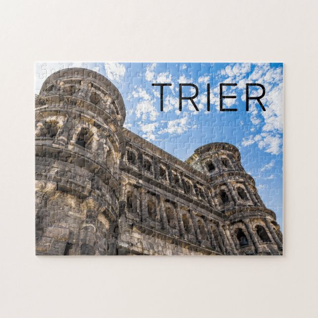 Trier Porta Nigra Rheeland Palatinate Tyskland Pussel (Horisontell)