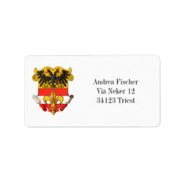 Trieste Coat of Arms 1467-1919 Address Label Adressetikett